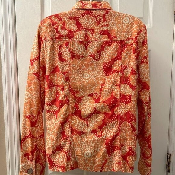 Vintage Coldwater Creek Women's Orange Casual Button Front Jacket Small - Picture 4 of 9